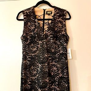 Black lace cocktail dress